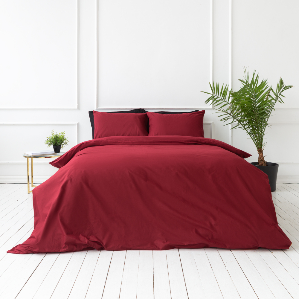 Beddging Set „Ruby“. Red bedding sets, 140x200 cm