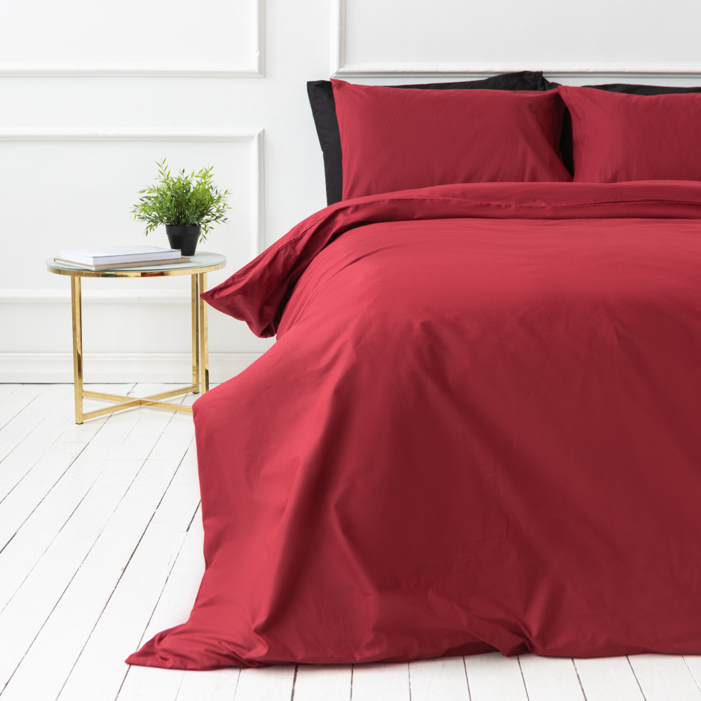 Beddging Set „Ruby“. Red bedding sets, 140x200 cm