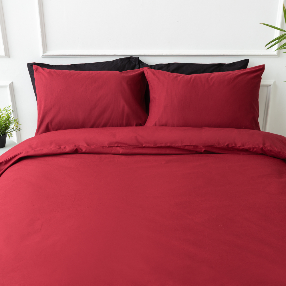 Beddging Set „Ruby“. Red bedding sets, 140x200 cm