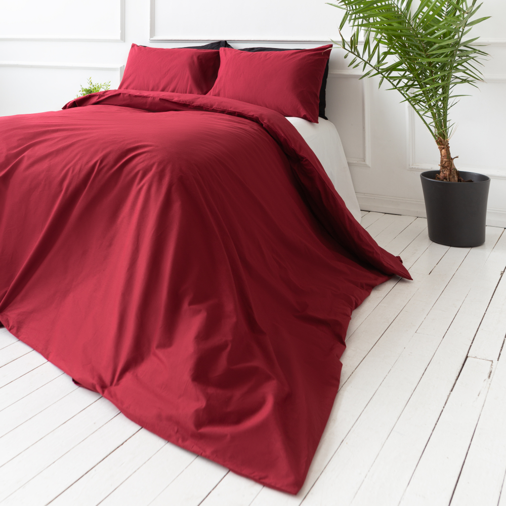 Beddging Set „Ruby“. Red bedding sets, 140x200 cm