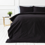 Bedding Set „Anthracite“. Bedding sets 155x200, 140x200 cm, 150x200 cm, 160x200 cm, 180x200 cm, 200x200 cm, 200x220 cm, 220x240 cm. Elegant and modern bedding set in deep black.