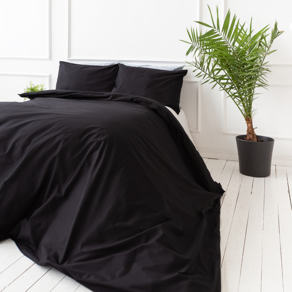 Bedding Set „Anthracite“. Bedding sets 155x200, 140x200 cm, 150x200 cm, 160x200 cm, 180x200 cm, 200x200 cm, 200x220 cm, 220x240 cm