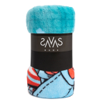 Kids’ blanket „Speed“, 100x150 cm. Plush microfiber in deep blue shade – warm and soft.