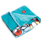 Kids’ blanket „Speed“, 100x150 cm. Bright blue color with fluffy microfiber – kids’ “speed” throw.