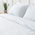 Bedding Set „Arctic stripes“. Cotton bedding sets, 140x200 cm, 160x200 cm. Classic light bedding for a clean and cozy sleep.