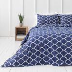 Bedding Set „Morocco dark blue“. Blue bedding sets, 140x200 cm