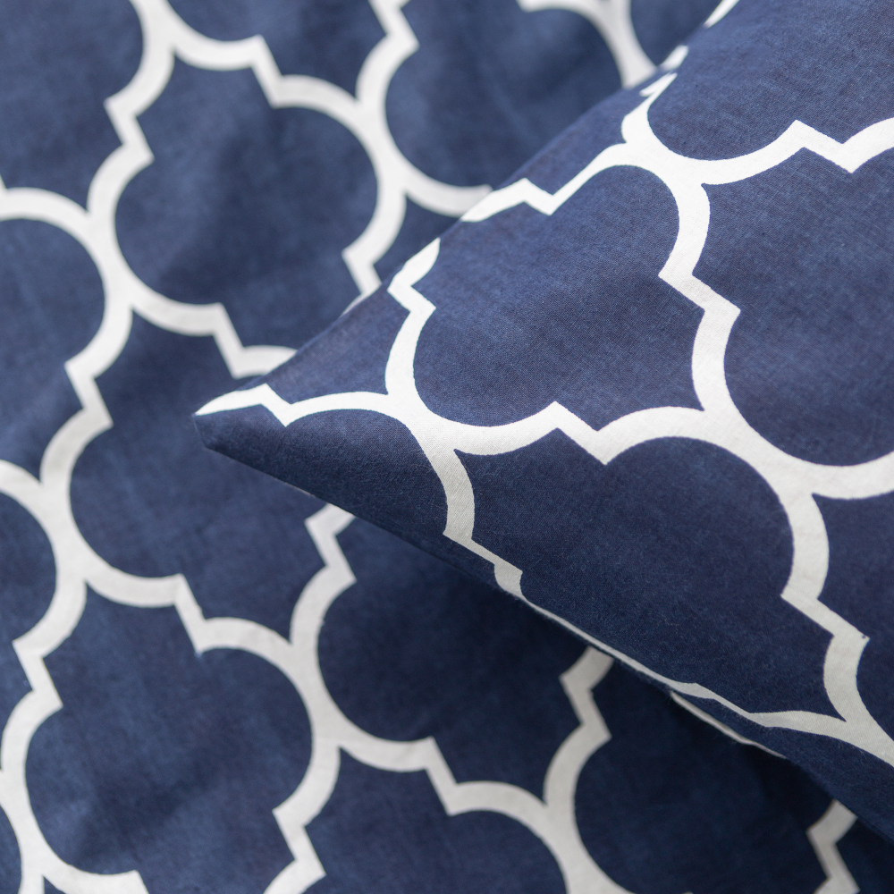 Bedding Set „Morocco dark blue“. Blue bedding sets, 140x200 cm
