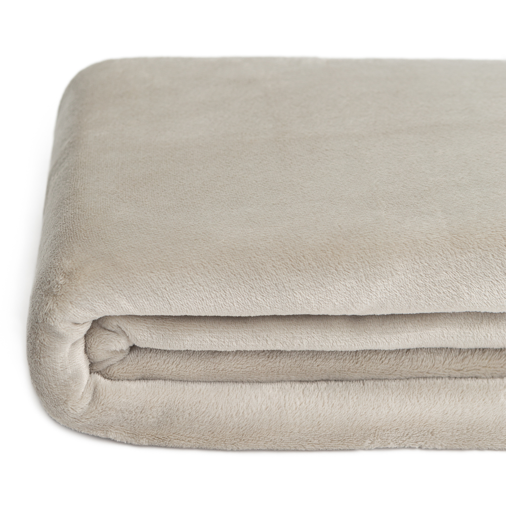 Plaid „Light grey“. Blankets, 140x200 cm. Soft textured light grey blanket for cozy living