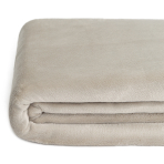 Plaid „Light grey“. Blankets, 140x200 cm. Soft textured light grey blanket for cozy living