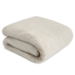 Plaid „Light grey“. Blankets, 140x200 cm. Light grey soft blanket on the bed