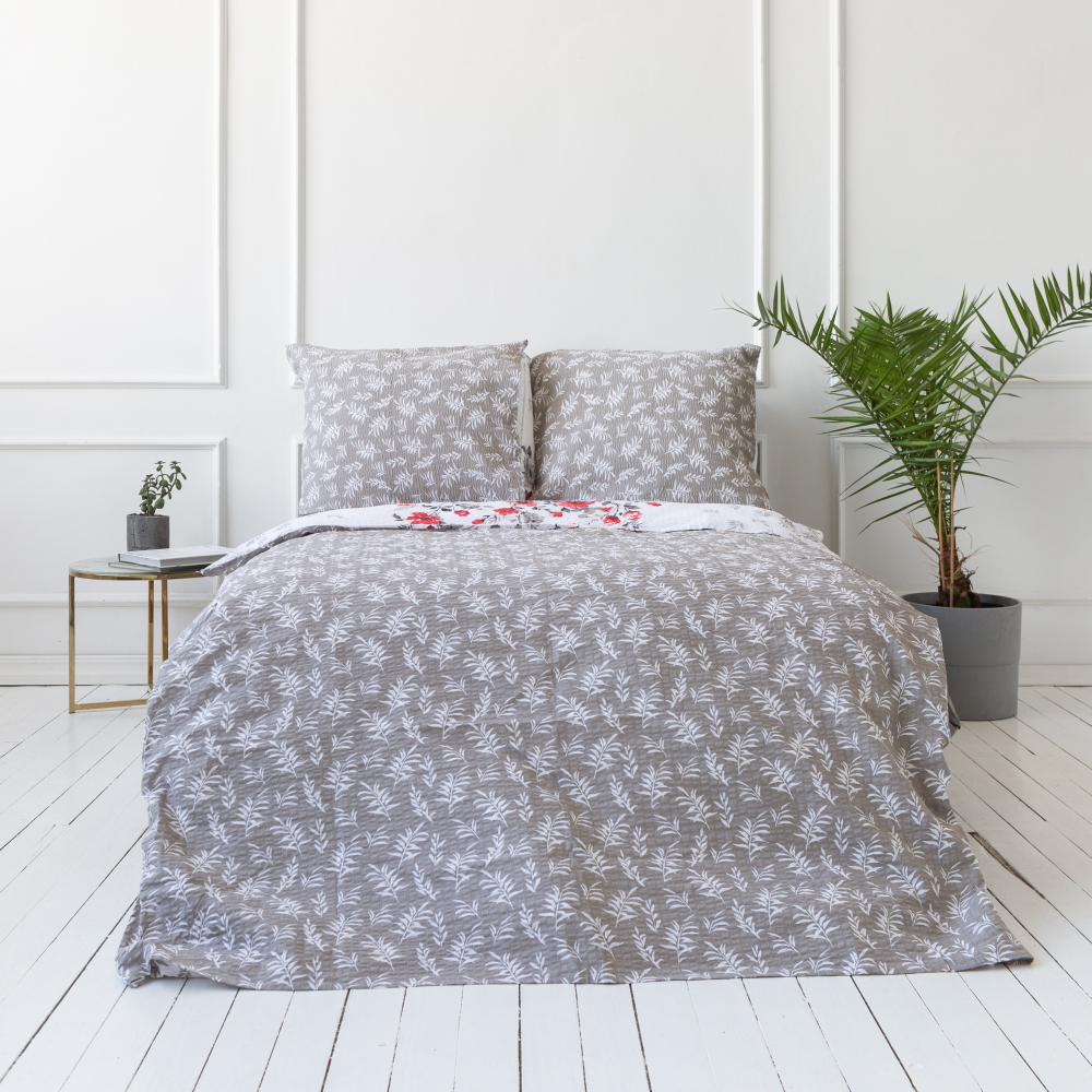 Cotton seersucker bedding set „Maki“. Cotton bedding sets, 140x200 cm, 160x200 cm