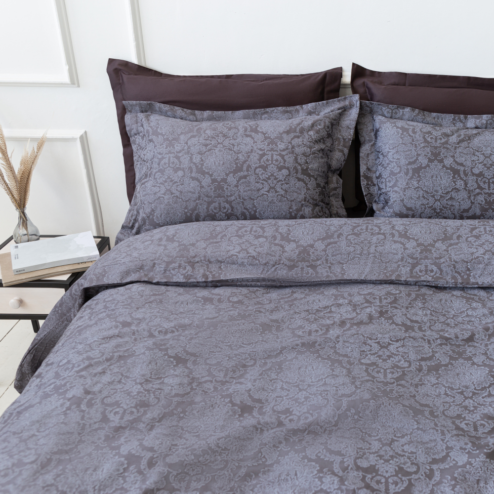 Premium Sateen Bedding Set „Cacao light“. Patterned bedding sets, 140x200 cm, 200x200 cm, 200x220 cm