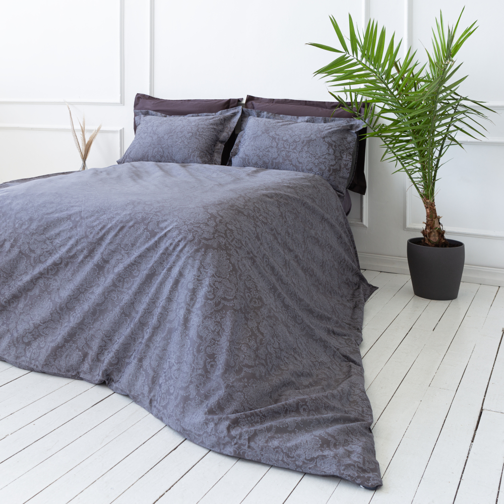Premium Sateen Bedding Set „Cacao light“. Patterned bedding sets, 140x200 cm, 200x200 cm, 200x220 cm