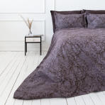 Premium Sateen Bedding Set „Cacao“. Satin bedding sets, 200x220 cm