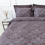 Premium Sateen Bedding Set „Cacao“. Satin bedding sets, 200x220 cm