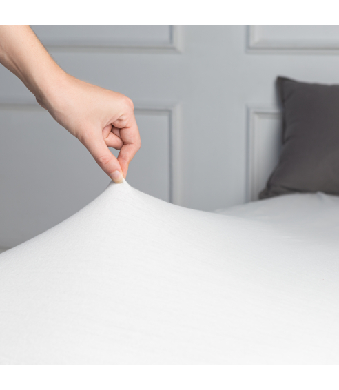 Jersey fitted sheet “White”. Fitted sheets 90x200