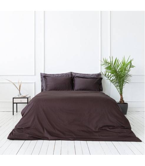 Premium Sateen Bedding Set „Chocolate“. Satin bedding sets