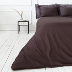 Premium Sateen Bedding Set „Chocolate“. Brown bedding sets, 140x200 cm, 200x200 cm, 200x220 cm