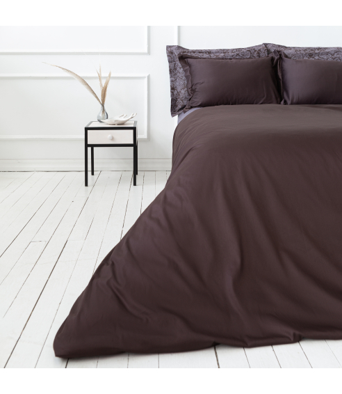 Premium Sateen Bedding Set „Chocolate“. Satin bedding sets