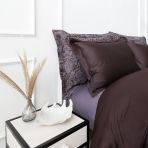 Premium Sateen Bedding Set „Chocolate“. Brown bedding sets, 140x200 cm, 200x200 cm, 200x220 cm