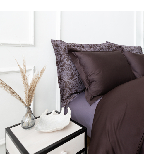 Premium Sateen Bedding Set „Chocolate“. Satin bedding sets