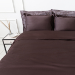 Premium Sateen Bedding Set „Chocolate“. Brown bedding sets, 140x200 cm, 200x200 cm, 200x220 cm