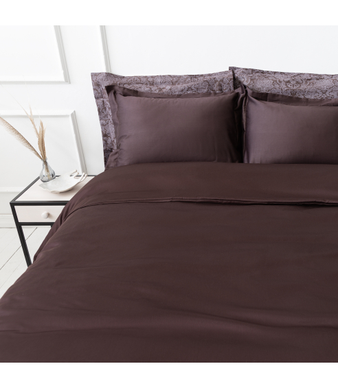 Premium Sateen Bedding Set „Chocolate“. Satin bedding sets