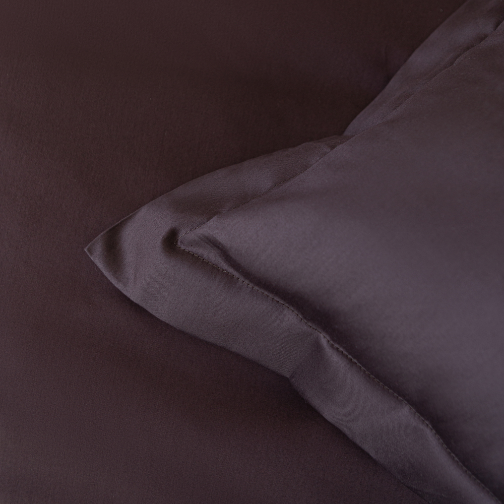Premium Sateen Bedding Set „Chocolate“. Brown bedding sets, 140x200 cm, 200x200 cm, 200x220 cm