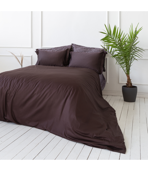Premium Sateen Bedding Set „Chocolate“. Satin bedding sets