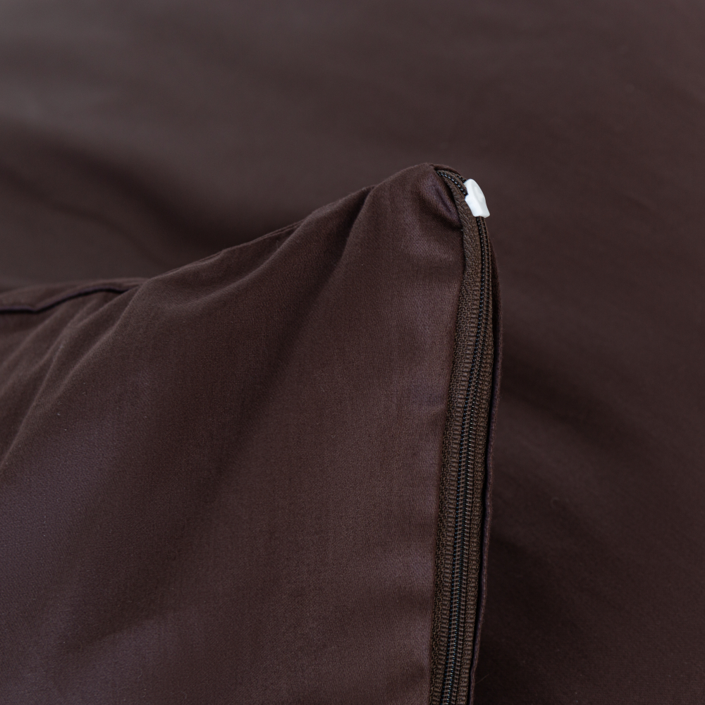 Premium Sateen Bedding Set „Chocolate“. Brown bedding sets, 140x200 cm, 200x200 cm, 200x220 cm
