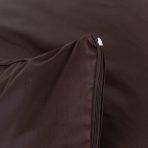 Premium Sateen Bedding Set „Chocolate“. Brown bedding sets, 140x200 cm, 200x200 cm, 200x220 cm