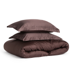 Premium Sateen Bedding Set „Chocolate“. Brown bedding sets, 140x200 cm, 200x200 cm, 200x220 cm