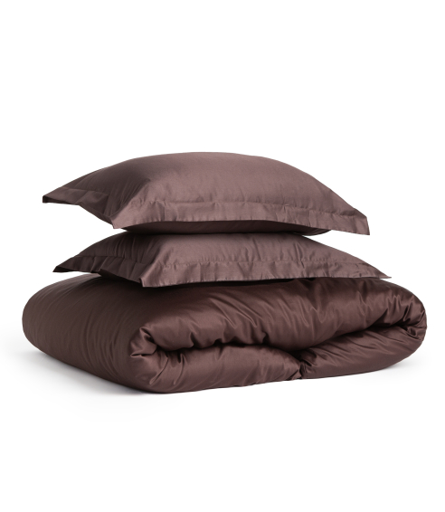 Premium Sateen Bedding Set „Chocolate“. Satin bedding sets