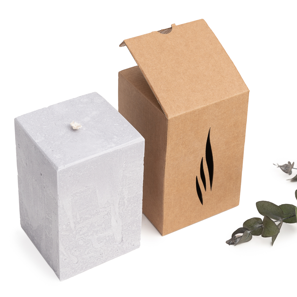 Handmade square candle “Lava”, 1 piece.