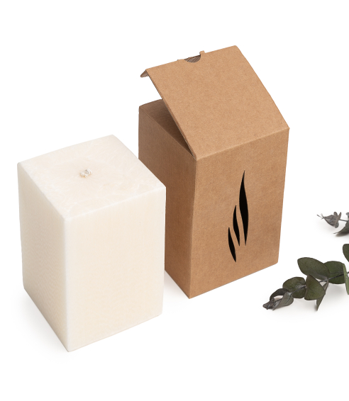 Handmade square candle “Frost”, 1 piece.. Candles