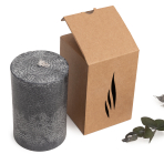 Handmade round candle “Onyx”, 1 piece