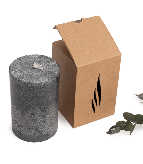 Handmade round candle “Onyx”, 1 piece. Candles