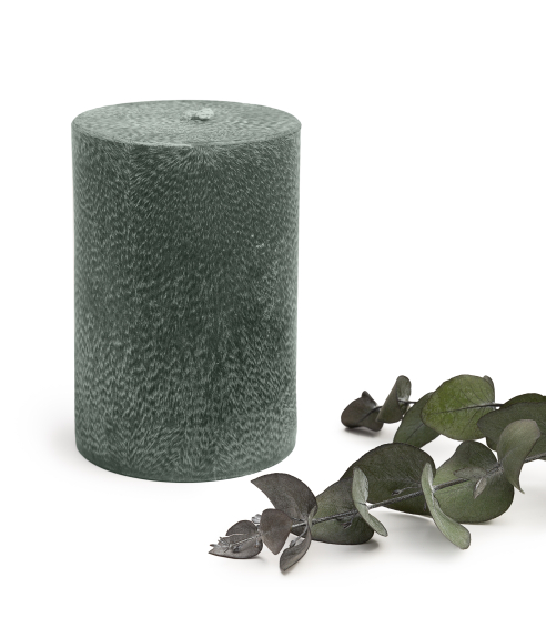 Handmade round candle “Emerald”, 1 piece.. Candles