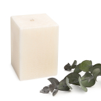 Handmade square candle “Frost”, 1 piece.