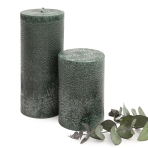 Handmade round candle “Emerald”, 1 piece.