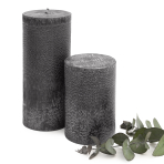 Handmade round candle “Onyx”, 1 piece