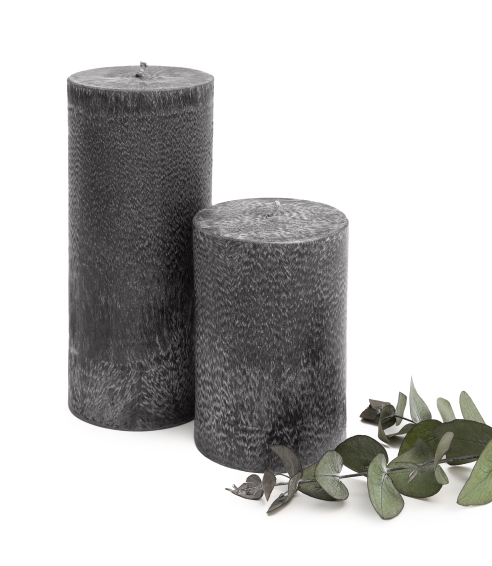 Handmade round candle “Onyx”, 1 piece. Candles