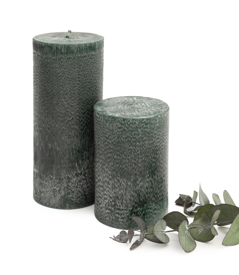Handmade round candle “Emerald”, 1 piece.. Candles