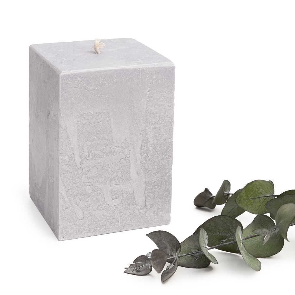 Handmade square candle “Lava”, 1 piece.