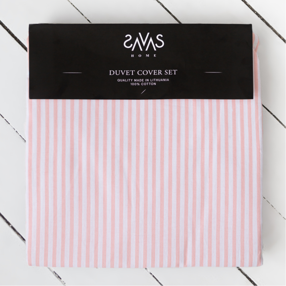 Bedding Set „Rose stripes“. Bedding sets 135x200, 140x200 cm