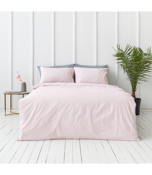 Bedding Set „Rose stripes“. Cotton bedding sets