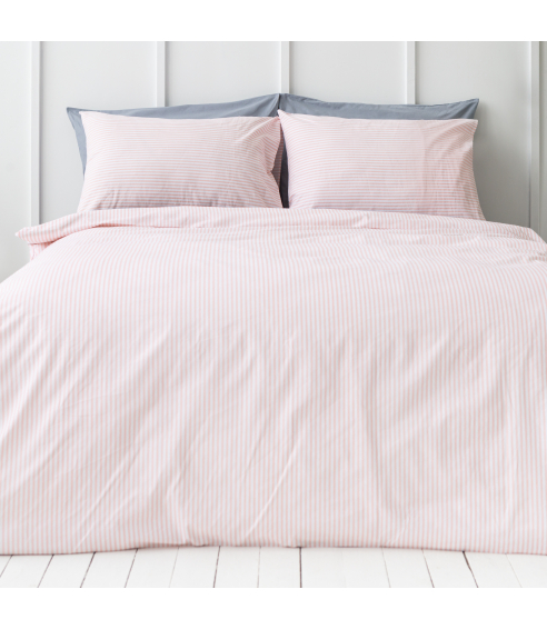 Bedding Set „Rose stripes“. Cotton bedding sets