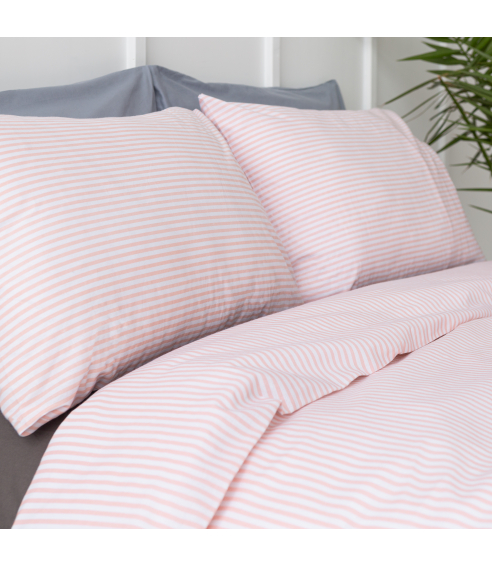 Bedding Set „Rose stripes“. Cotton bedding sets