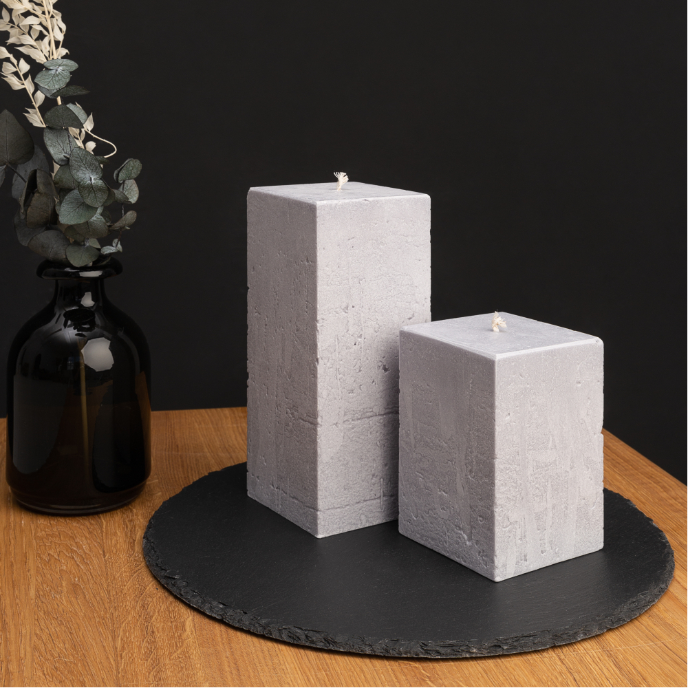 Handmade square candle “Lava”, 1 piece.