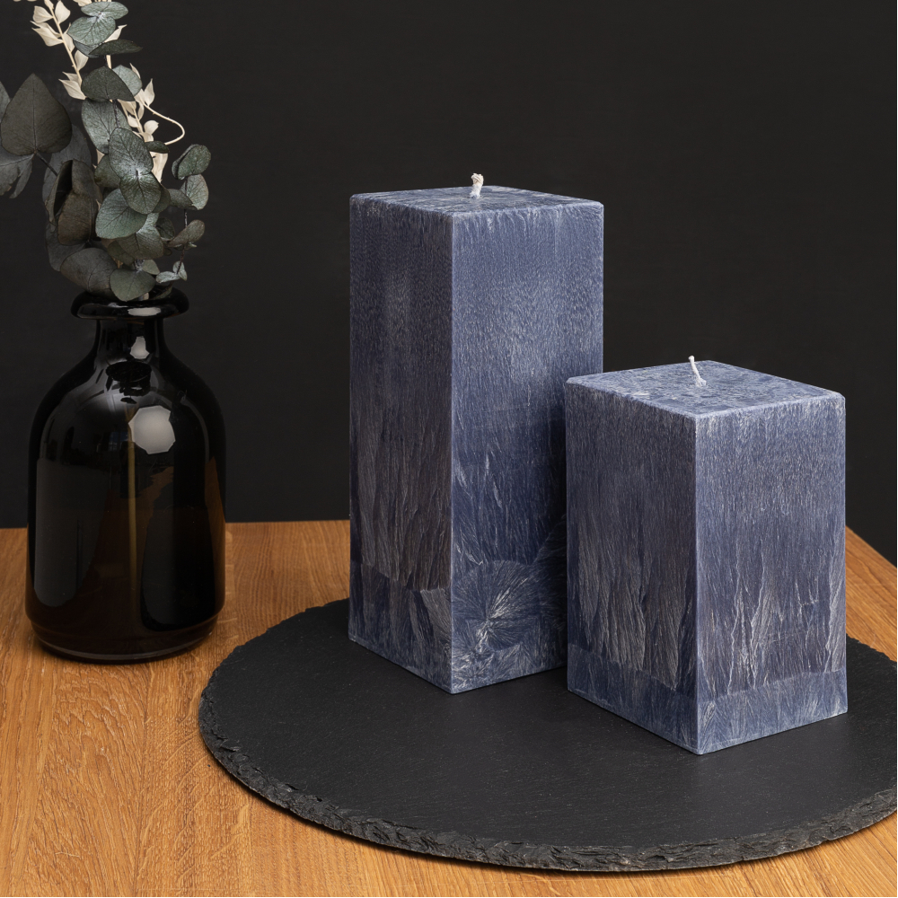 Handmade square candle “Yale”, 1 piece.
